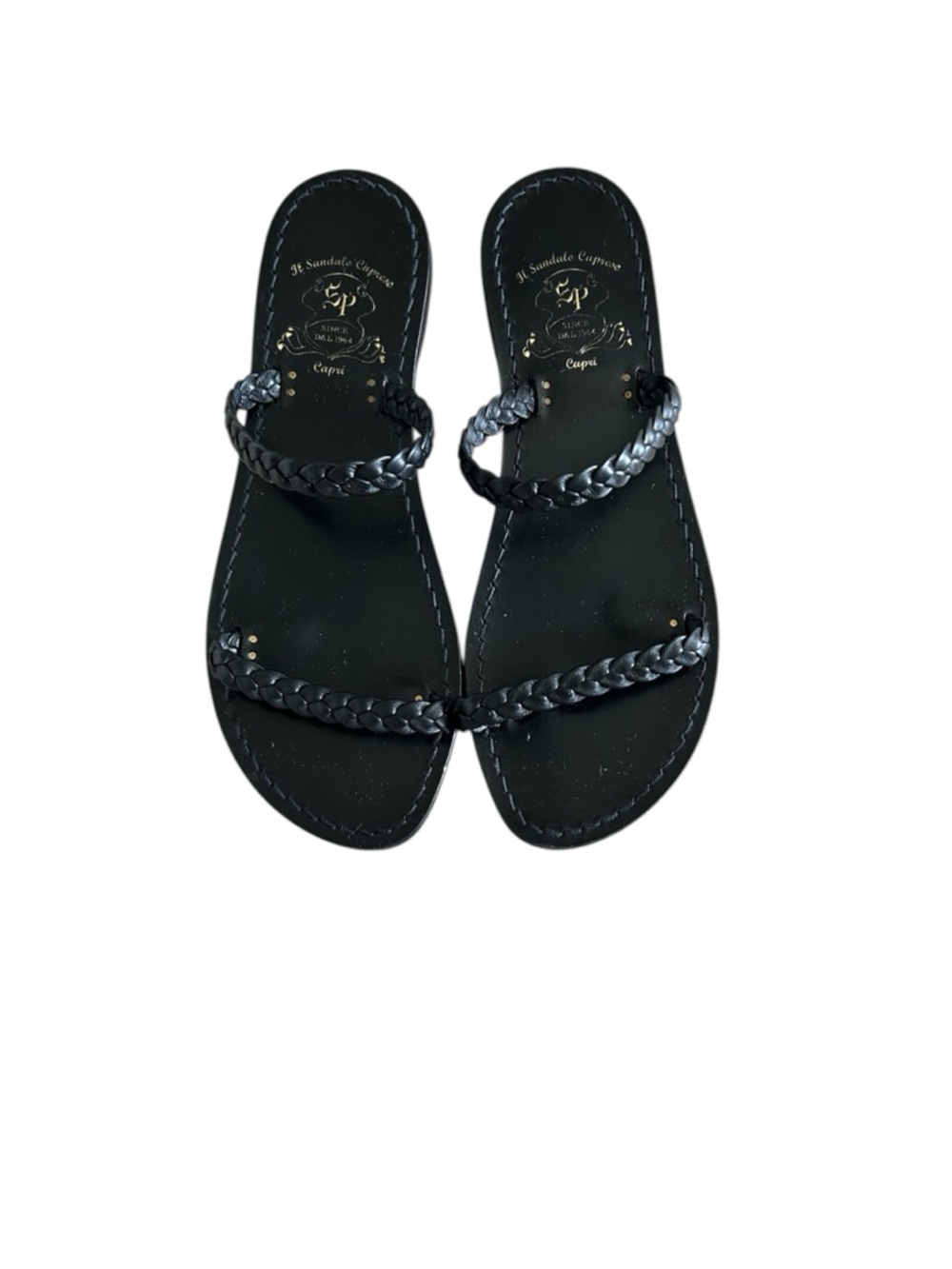 II Sandalo  Caprese Leather Braided Strap Sandals